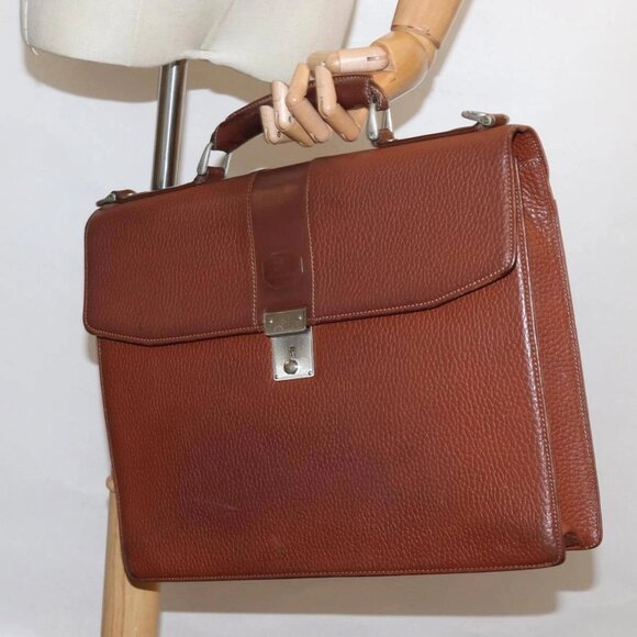 BURBERRY Hand Bag Leather Brown Auth - Picture 1 of 16